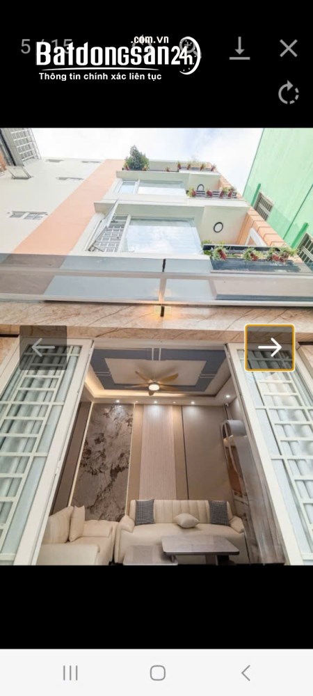 Nhà hẻm ba gác , 46m2 , 4 lầu , Phú Nhuận , giá 8.6 tỷ .
