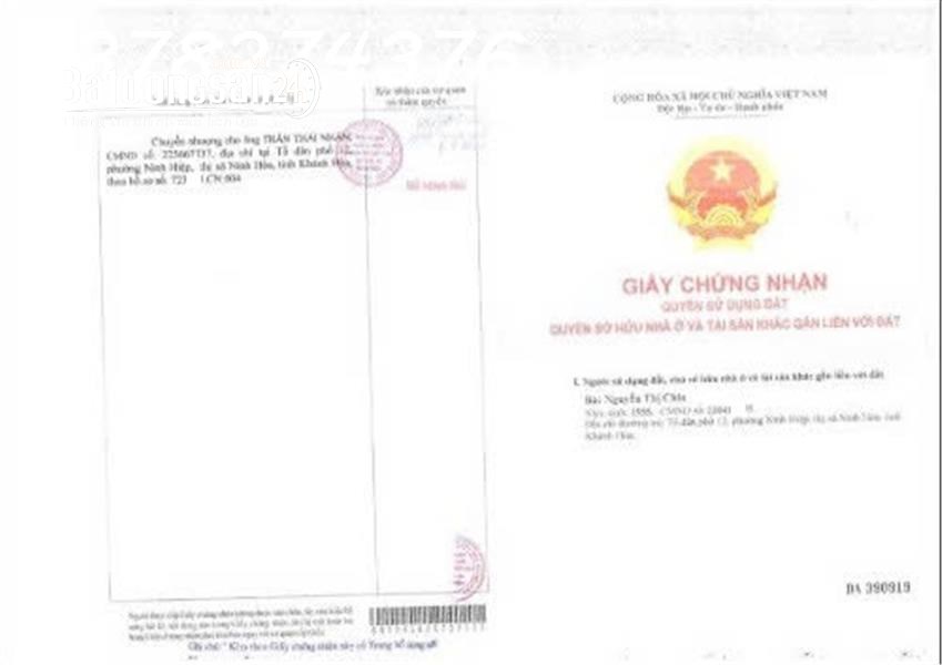 Chính chủ cần bán nhà 2 mặt tiền đường Phan Bội Châu, Ninh Hòa, DT 178,8m2, giá 4,5 t