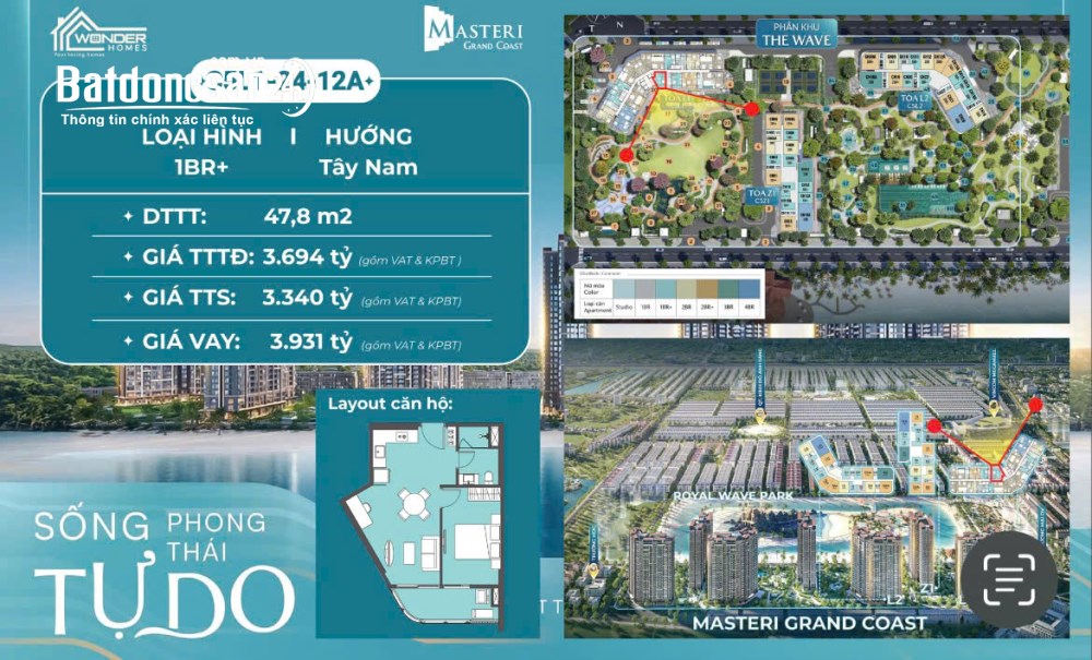 ✅ MỞ BÁN CĂN HỘ CAO CẤP 1BR+ – MASTERI GRAND COAST