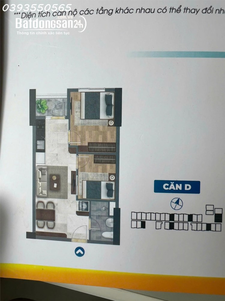 Chính chủ cần bán CC Bcons Solary, 400 triệu (20%), DT 47.03 m2, 2PN + 1WC, giá 1,753
