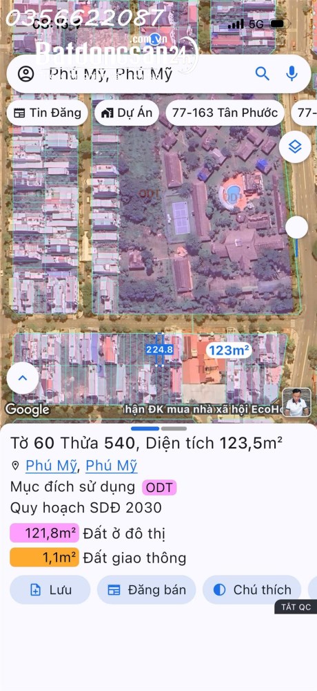 Chính chủ cần bán lô đất mặt iền siêu đẹp trục đường Phạm Văn Đồng, DT 123,2m2
