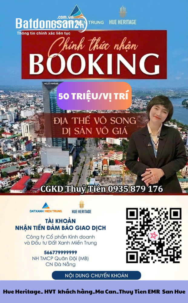 Bán căn hộ Hue Heritage, Phường Thuận Hóa (TP Huế cũ), Huế