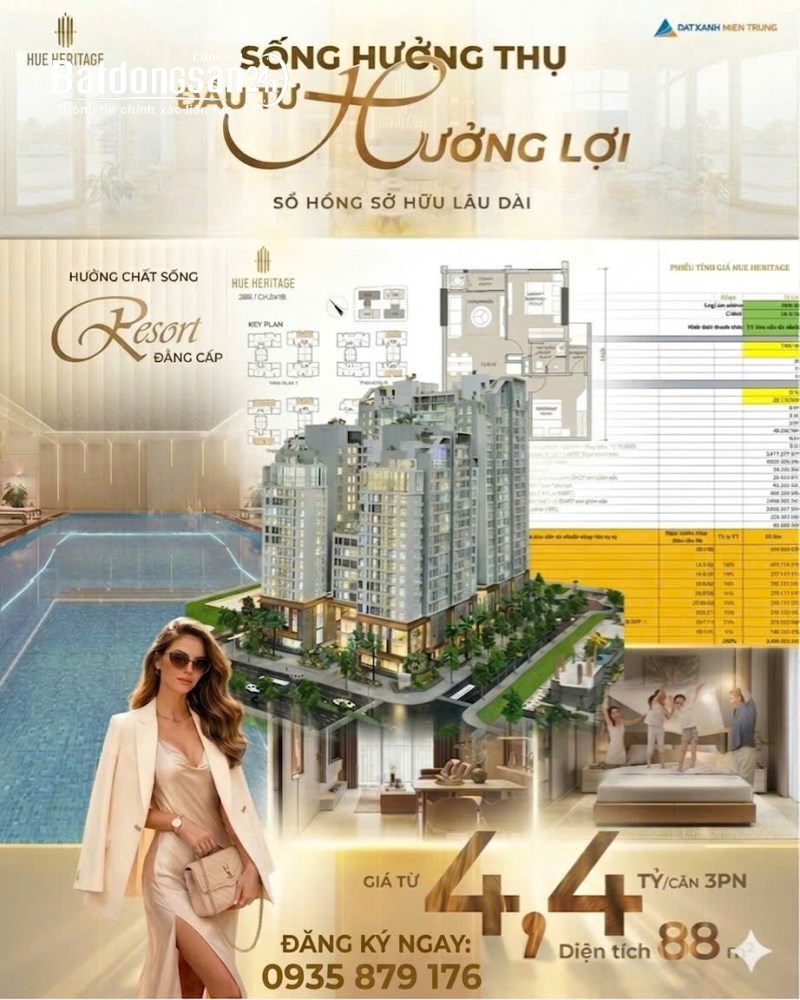 Bán căn hộ Hue Heritage, Đường Tôn Thất Thuyết, Phường Thuận Hóa (TP Huế cũ)