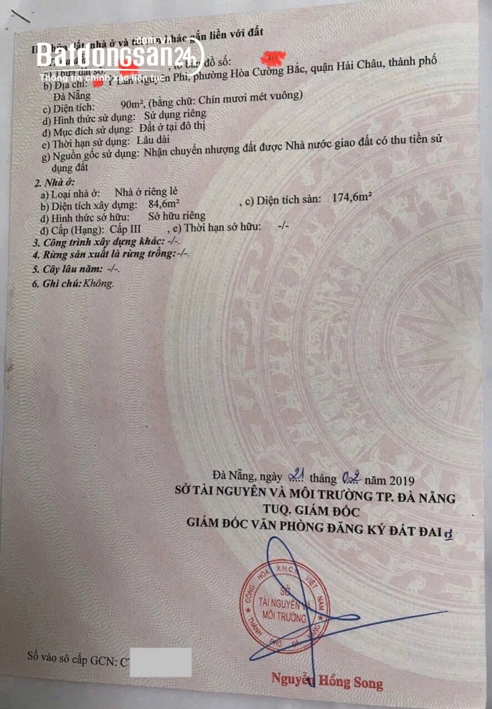 10,9 tỷ.Nhà 2 tầng, đường  Ỷ Lan Nguyên Phi, Hòa Cường, Hải Châu, Đ Nẵng