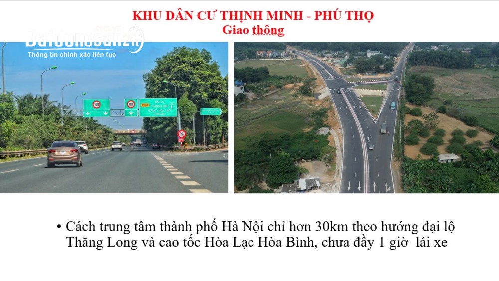 Bán đất nền 2 mặt tiền Xã Thịnh Minh (TP Hòa Bình cũ), Tỉnh Phú Thọ