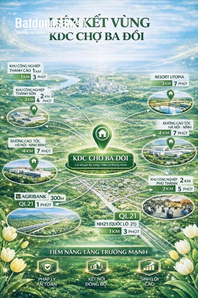 ĐẤT SỔ HỒNG NGAY TRUNG TÂM THỊ TRẤN BA HÀNG ĐỒI – GIÁ HƠN 300 TRIỆU