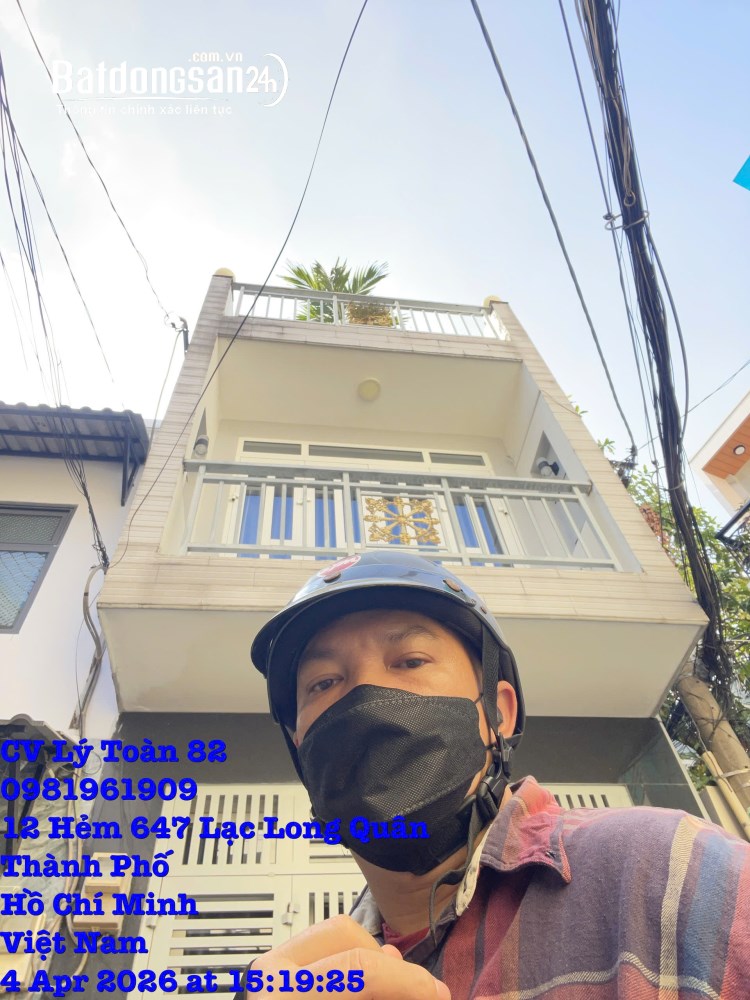 Nhà đẹp, HXH, 3 tầng, giá hơn 5,5 tỷ, Đ. Lạc Long Quân, P. Bảy Hiền (Q Tân Bình cũ), TP HCM.