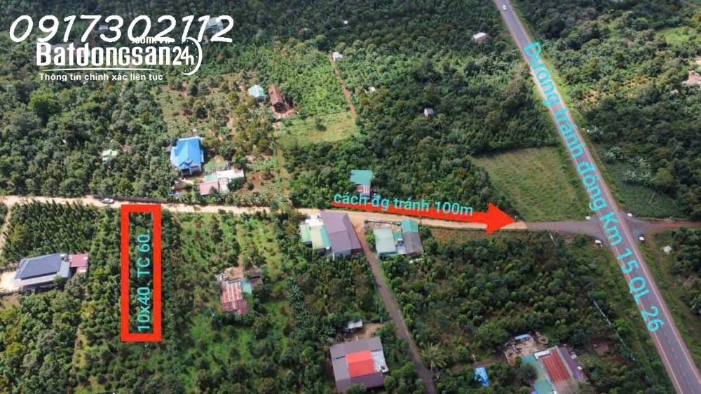 Bán 400m2 đất, Đường 26, Xã Ea Knuếc (Huyện Krông Pắc cũ), Tỉnh Đắk Lắk