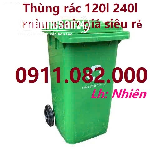  Giá rẻ thùng rác 120l 240l màu xanh, cam, vàng- lh 091108200 báo giá trực tiếp