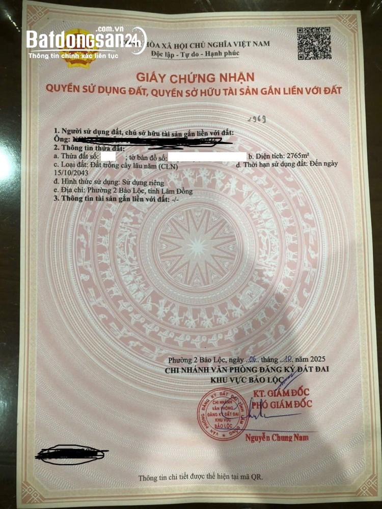 Bán đất Phường 2 Bảo Lộc (Tp Bảo Lộc cũ), Lâm Đồng