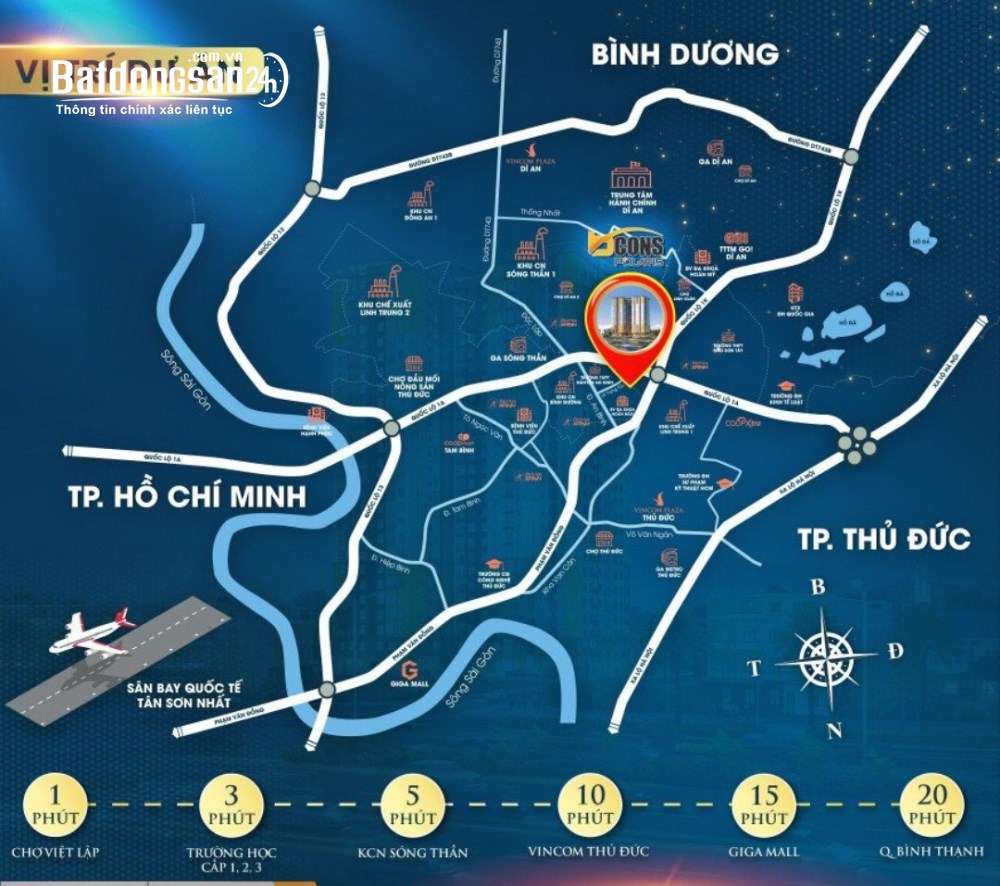 Chính Chủ bán căn hộ Phạm Văn Đồng, Đ. Lê Trọng Tấn, P. Dĩ An, HCM - Giá 2.8 Tỷ - Tầng trung thoáng