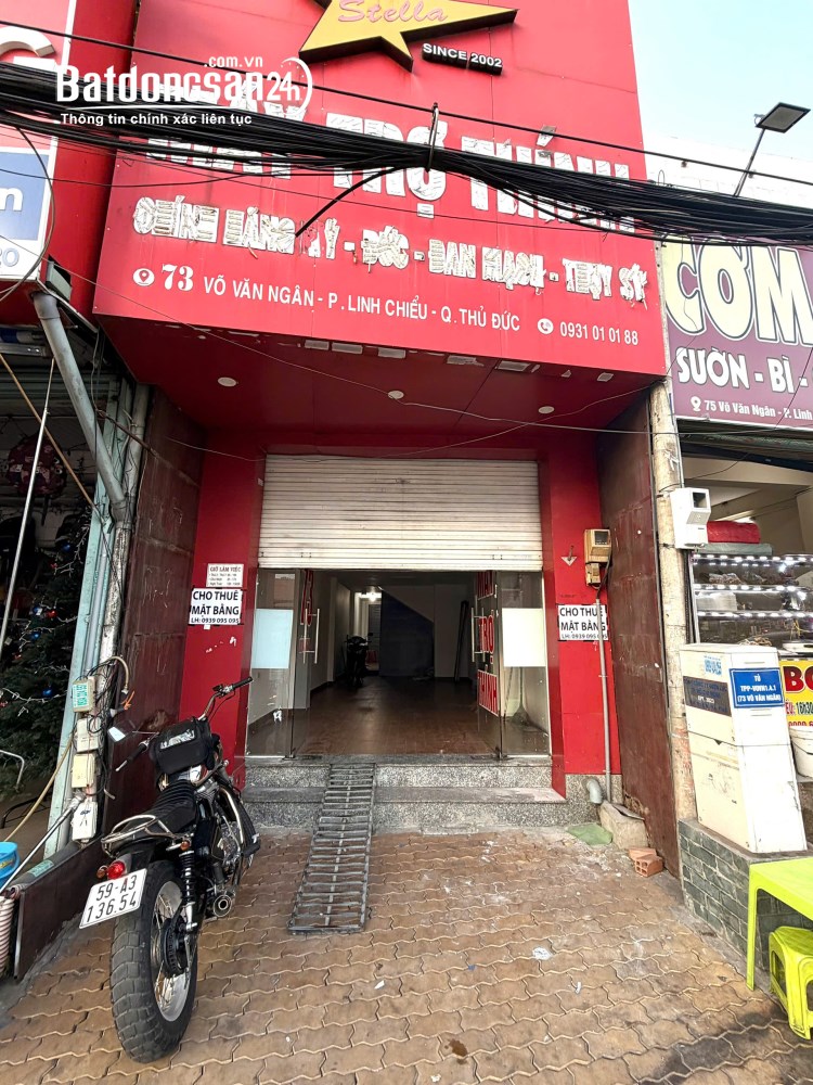 Cho thuê mặt bằng Đường Võ Văn Ngân, 60m2, giá 25 tr/th, P. Thủ Đức, HCM.