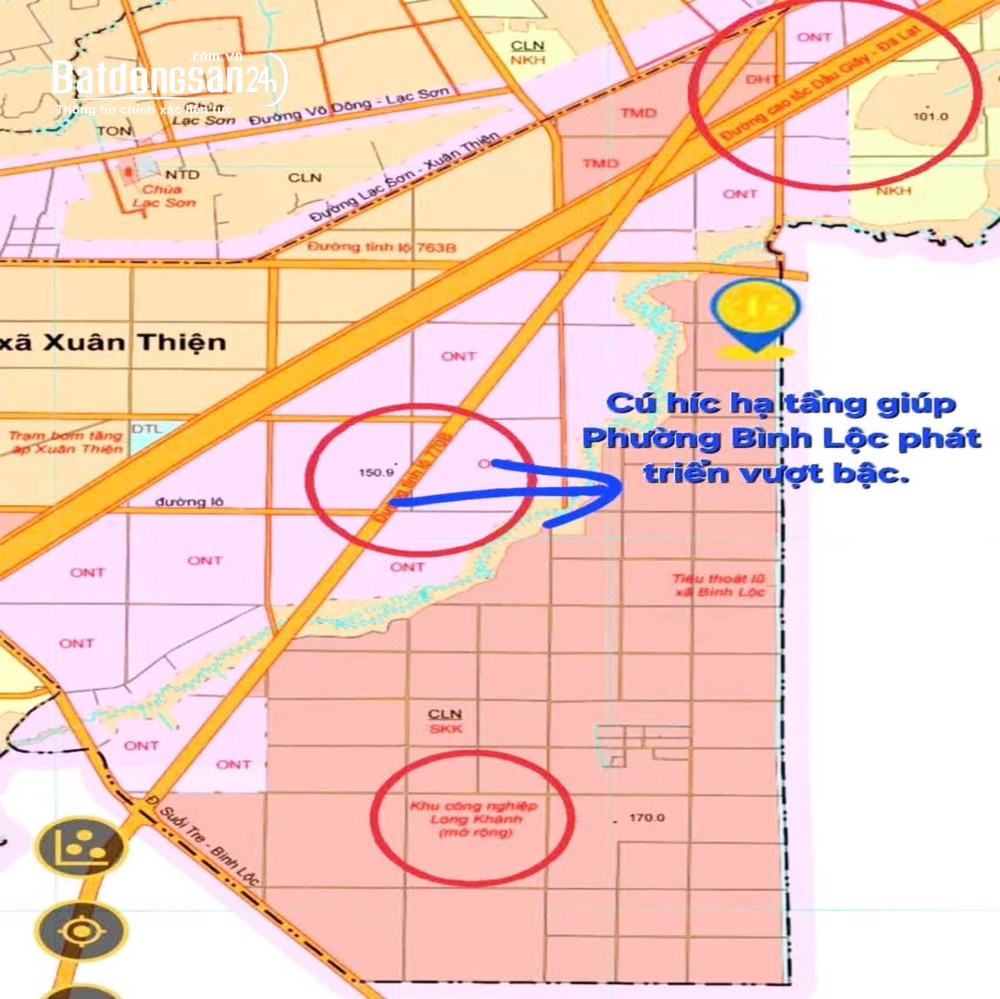 Bán đất Đường Bình Lộc, Phường Bình Lộc (TP Long Khánh cũ), Tỉnh Đồng Nai