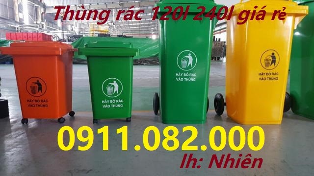  Sỉ lẻ thùng rác chất lượng mới 100%- thùng rác 240 lít giá rẻ tại cần thơ- lh 091108