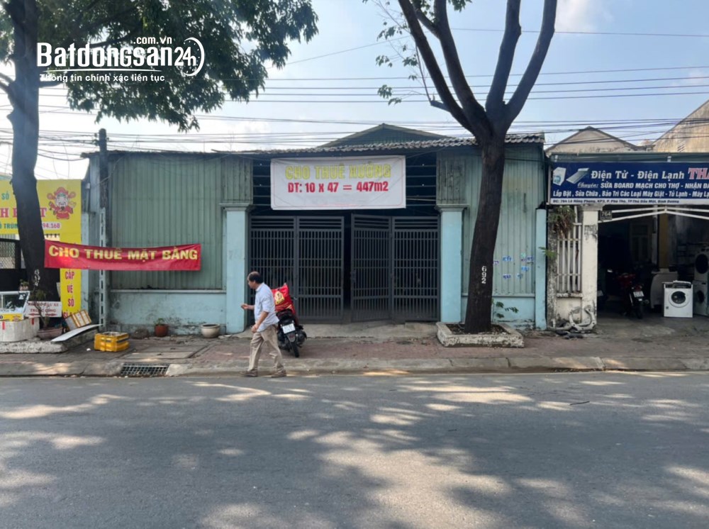 KHO XƯỞNG MẶT TIỀN ĐƯỜNG LÊ HỒNG PHONG – THỦ DẦU MỘT (HCM) – DT 470M² 