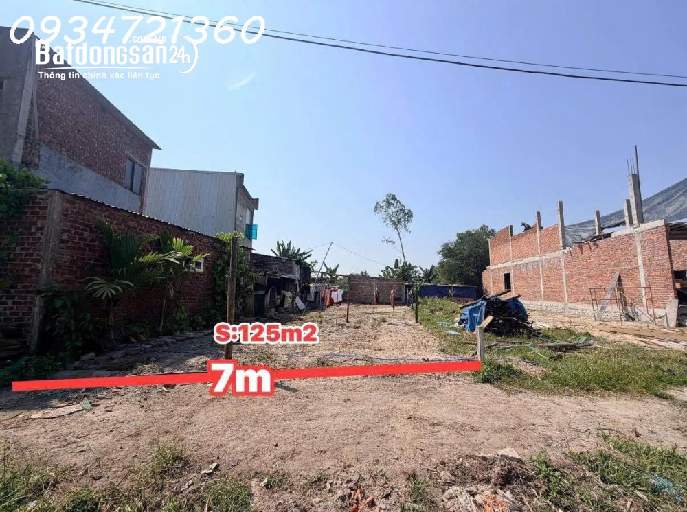 Bán đất 125m², ngang 7m, chỉ hơn 1 tỷ, Xã Hòa Tiến (H Hòa Vang cũ), TP Đà Nẵng