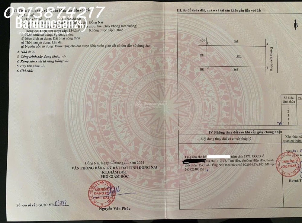 Bán lô biệt thự siêu đẹp khu dân cư D2D Lộc An, Long Thành, Đồng Nai. LH : 0913874217