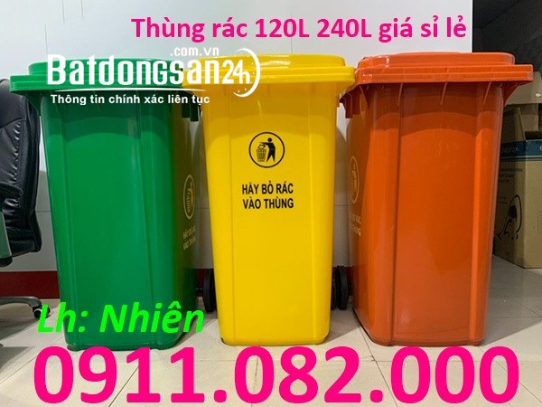  Địa chỉ phân phối thùng rác nhựa giá rẻ, thùng rác 120L 240L 660L chất lượng- lh 091