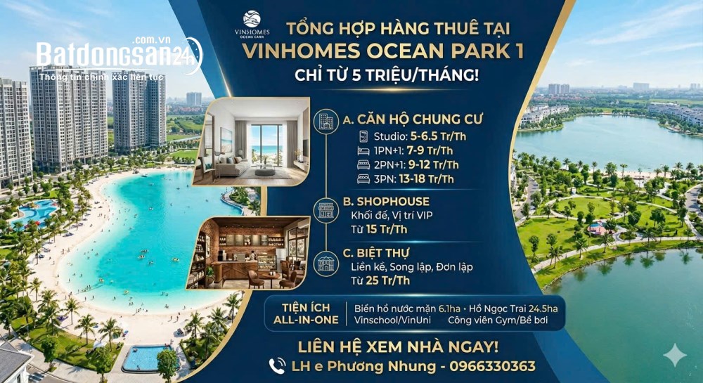  QUỸ CĂN HỘ CHUNG CƯ (Phân khu Sapphire, Zenpark, Pavilion) GIÁ CỰC RẺ TẠI VHOP1