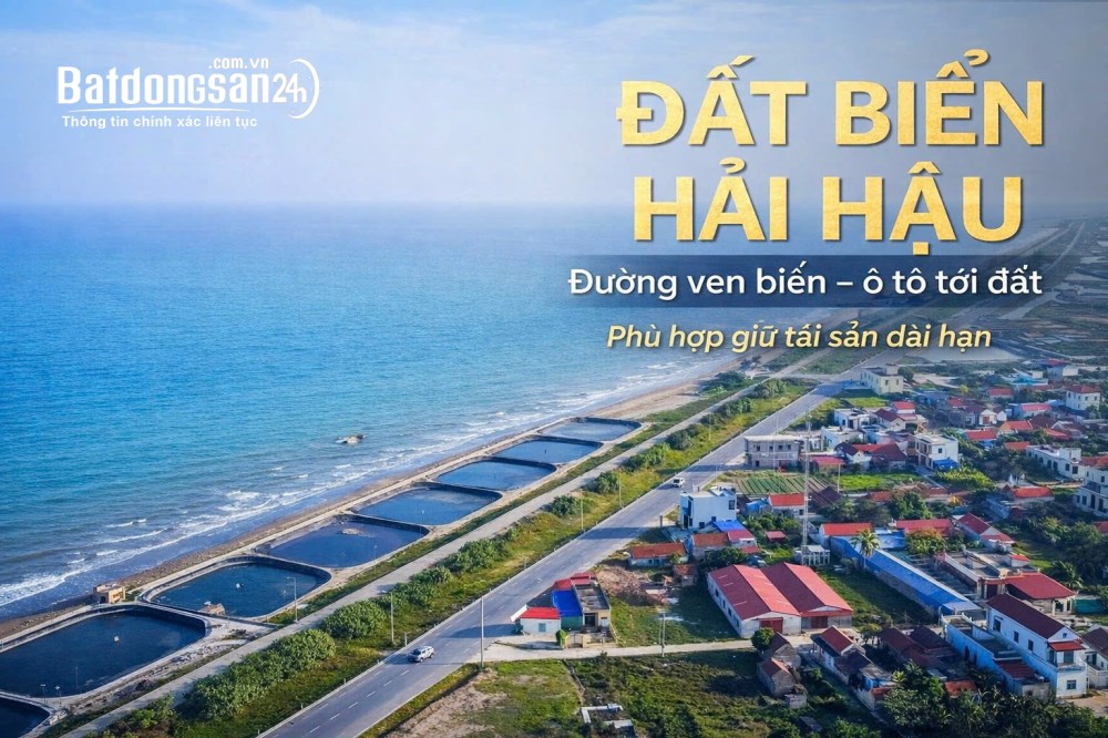 Bán đất mặt biển kinh doanh khai thác du lịch, Xã Hải Xuân (H. Hải Hậu cũ), Ninh Bình - Chỉ 1.3 tỷ