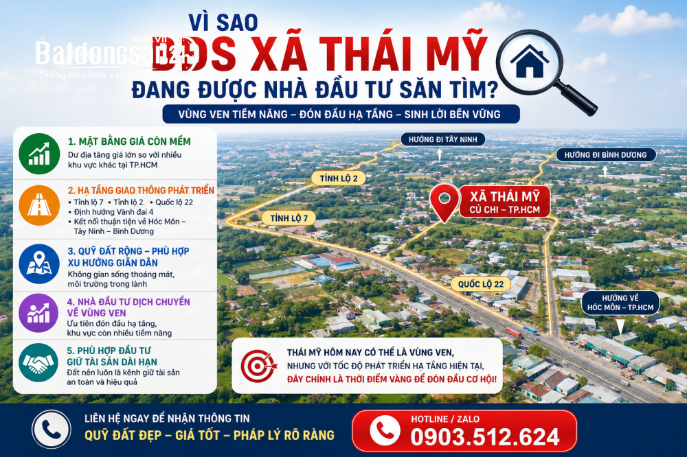Đất 120m2, giá 1,2 tỷ, full thổ cư, SHR, đường xe hơi, Tỉnh Lộ 2, Xã Thái Mỹ, TP Hồ Chí Minh