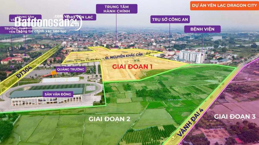 Dragon City Yên Lạc – Đất Nền Lõi Trung Tâm – Đối Diện Quảng Trường & Bệnh Viện