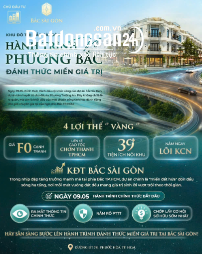 KĐT Bắc Sài Gòn – Mặt Tiền ĐT741 – Thanh Toán Chỉ Từ 239 Triệu – Sổ Hồng Riêng.