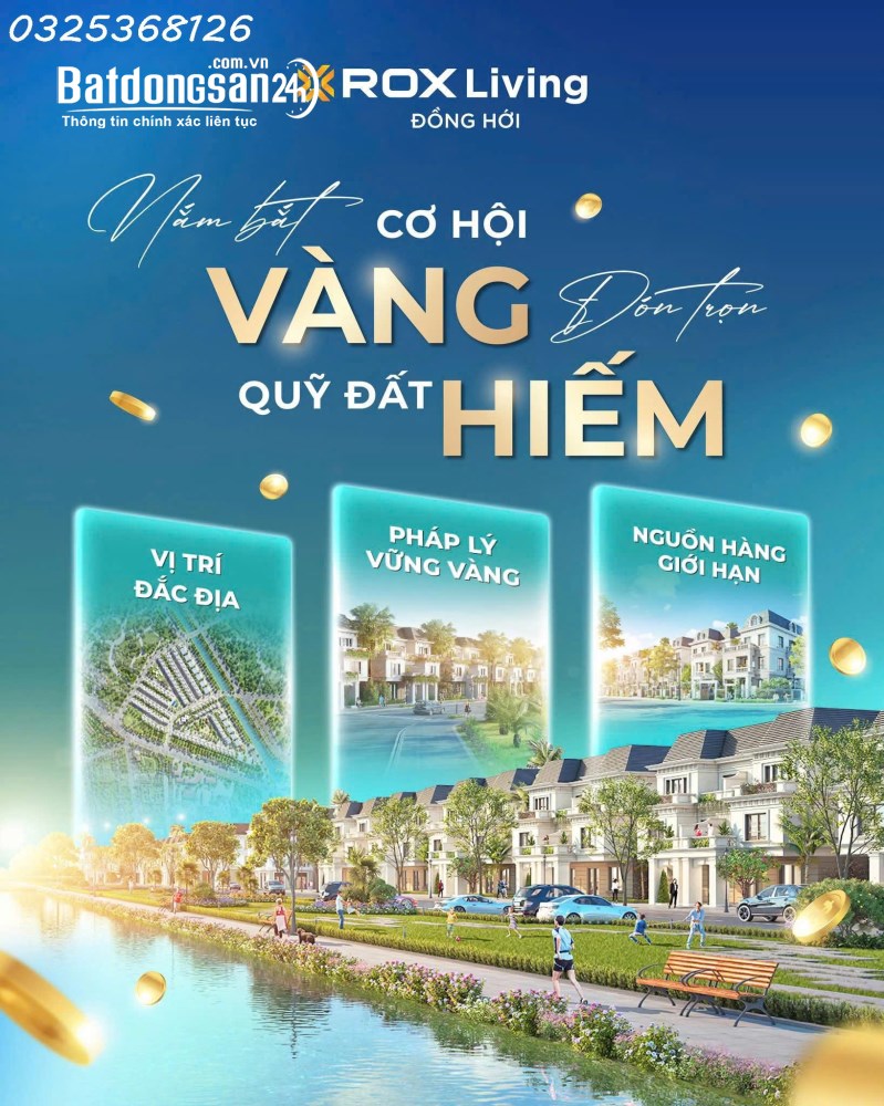 Bán đất DT140m² – 200m², Đối diện tổ hợp giáo dục FPT, P. Đồng Thuận (TP Đồng Hới cũ)