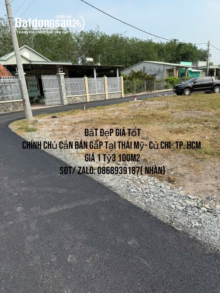 Bán đất 105m² gần sân bóng chuyền Tài Lộc, Thái Mỹ, Củ Chi – giá chỉ 1 tỷ 290