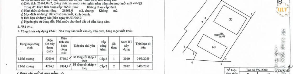 Bán kho-xưởng 26561m2, gần KCN Thạnh Phú, Xã Trị An (H Vĩnh Cửu cũ), Tỉnh Đồng Nai