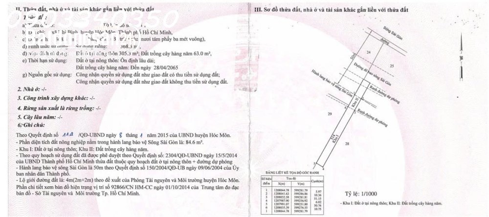 Bán đất tại Nhị Bình, Hóc Môn, diện tích 368,3 m2, giá bán 7,8 tỷ