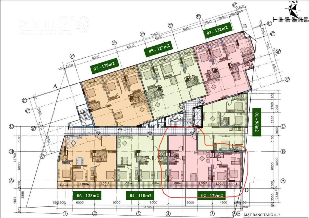 Chính chủ bán chung cư The One Complex số 1 Định Công Hà Nội, DT 129m2, 80tr/m2