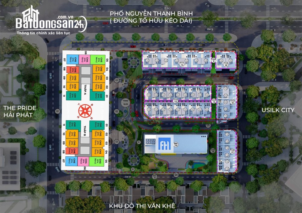 Cho thuê văn phòng tòa The Charm An Hưng/Hà Đông, diện tích từ 200m2 với giá 12 USD/m2/tháng