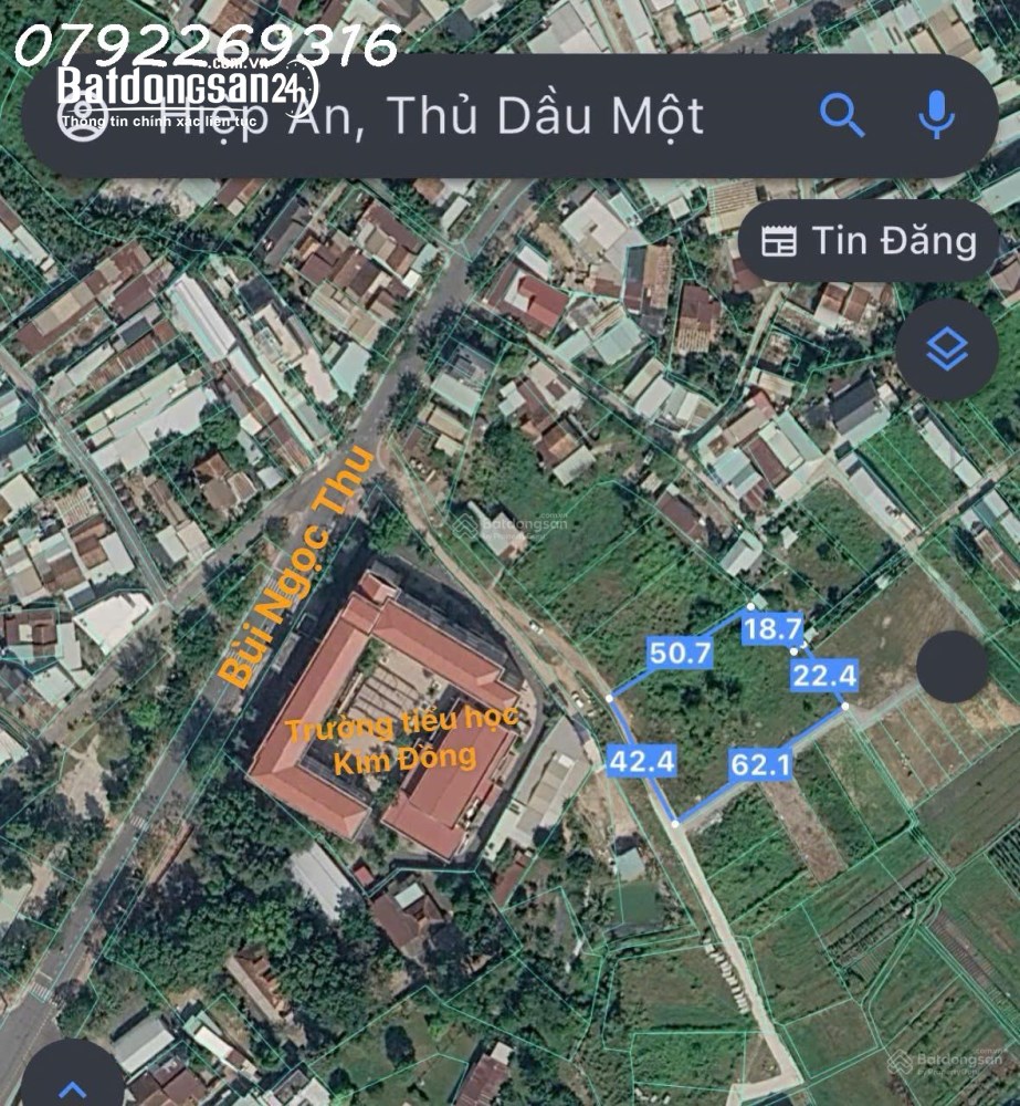 Chính chủ gửi bán đất hiếm 2.364m² - 4 mặt tiền, giá 9tr/m2, P. Hiệp An, TP. Thủ Dầu Một