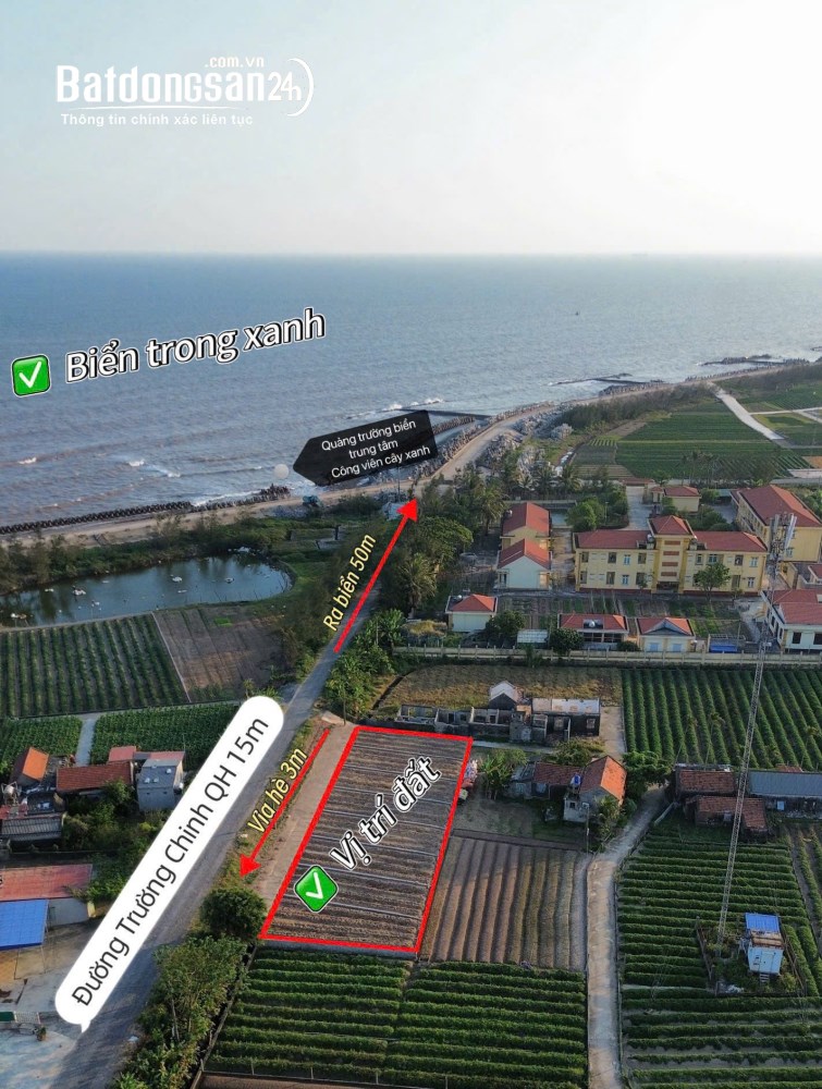 Bán đất thổ cư sát KKT Ninh Cơ view biển Thịnh Long kinh doanh sầm uất 120m2*MT9m 