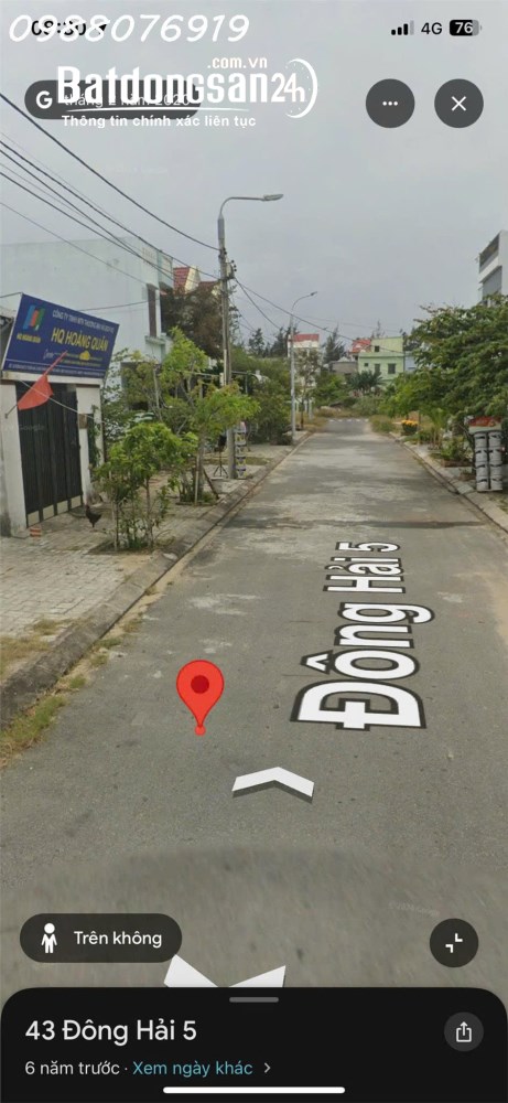 Bán lô đất mặt tiền đường Đông Hải 5 - Hoà Hải- Ngũ Hành Sơn - Đà Nẵng