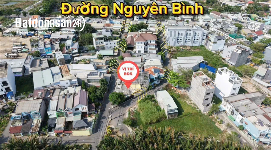 Bán Gấp Lô Góc 2 Mặt Tiền Đường Nguyễn Bình, Nhơn Đức, Nhà Bè – 100m² Full Thổ Cư.