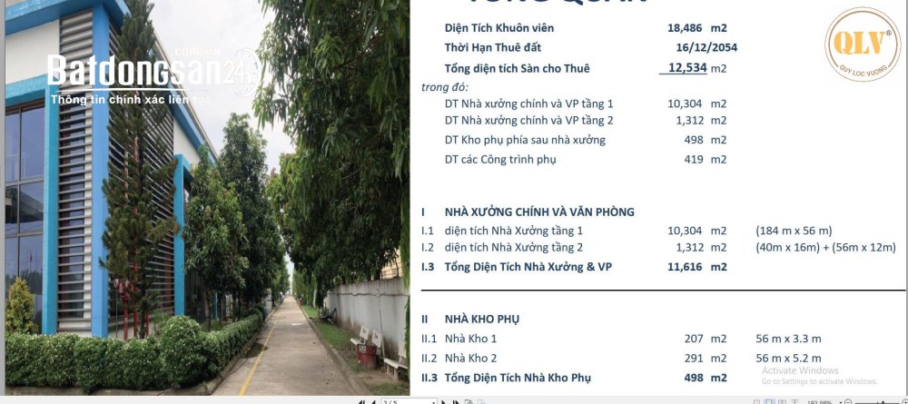 BÁN / CHO THUÊ NHÀ XƯỞNG – KCN TÂN PHÚ TRUNG, CỦ CHI, TP.HCM – 18.416m²