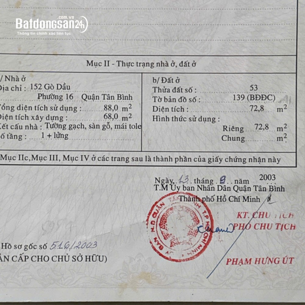 Cho thuê nhà cấp 4 số 152 Gò Dầu mặt tiền siêu đẹp, 72m2, giá 22 tr/th, quận Tân Phú