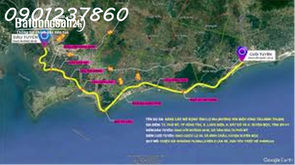 Đất 1.3ha Bình Châu, 45 tỷ, đón sóng đường ven biển và sân bay Long Thành
