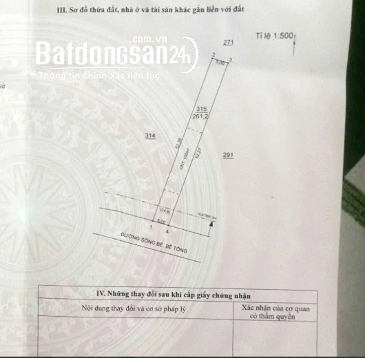 Bán Ngộp Gấp Đất Gần VSIP Bình Dương – 261m2 – Có Thổ Cư – Giá Chỉ 490 Triệu TL