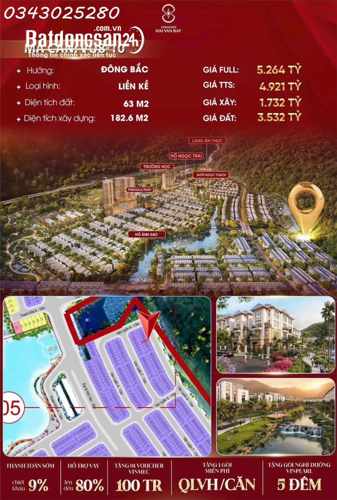 Tâm điểm khai thác nghỉ dưỡng kinh doanh Thương phố Bạch Vân, P. Hải Vân, TP Đà Nẵng.