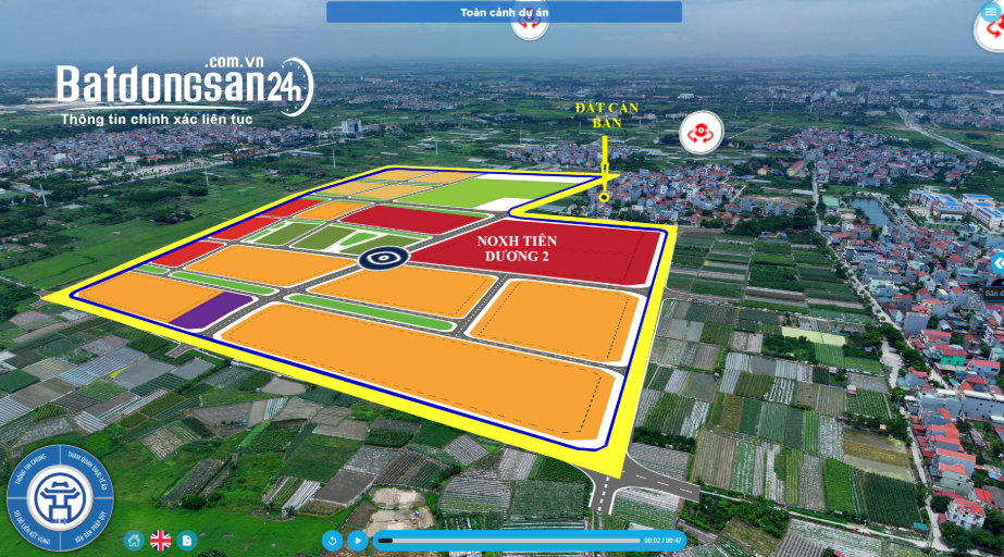 Đất Tiên Dương/ Đông Anh – Cạnh NOXH Tiên Dương 2 – 155.5m2 – Nở Hậu – Chỉ 10.6 Tỷ