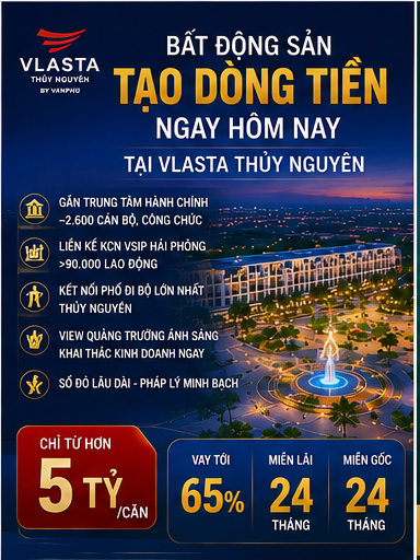 Bán Liền kề 67.5m2, nhỉnh 5 tỷ, Tỉnh lộ 359, Phường Thủy Nguyên, TP Hải Phòng.