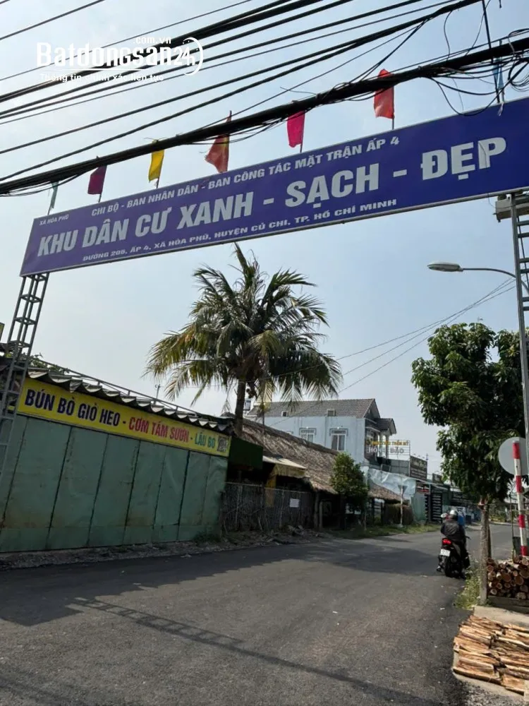 CẦN BÁN GẤP ĐẤT XÃ HOÀ PHÚ, HUYỆN CỦ CHI, XDTD, HOÀN CÔNG ĐẦY ĐỦ. 