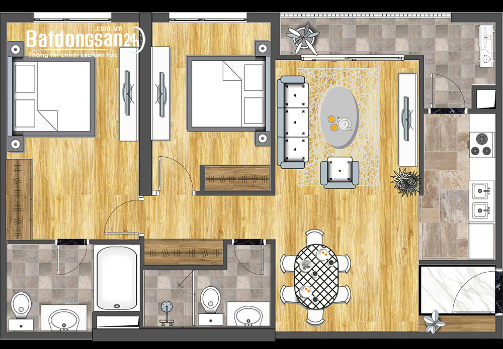 Căn Hộ Cao Cấp 6Th Element Nguyễn Văn Huyên Kéo Dài - 83m² - Full Nội Thất Đẹp - Có Lốt Ô Tô