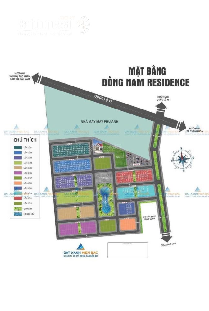 Bán Đất KĐT Đồng Nam Residence/Thanh Hóa – Mặt Tiền 7m – Giá Chỉ 2 Tỷ.