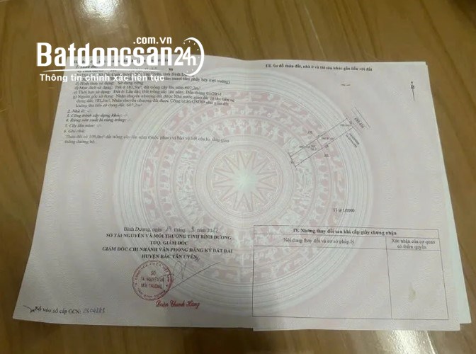  Xã Đất Cuốc – Bắc Tân Uyên – 788m2 – Có 181m2 Thổ Cư – MT 11m – Chỉ 7 Tỷ.