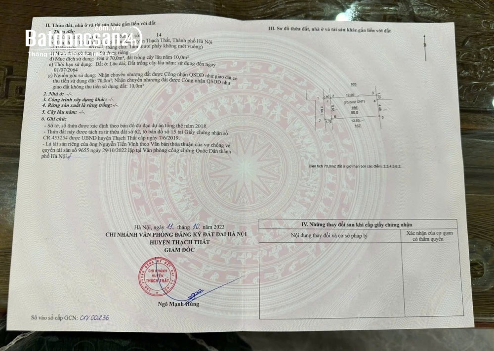 Bán đất nền Phú Hữu – Hòa Lạc, diện tích 80m², giá nhỉnh 3 tỷ.
