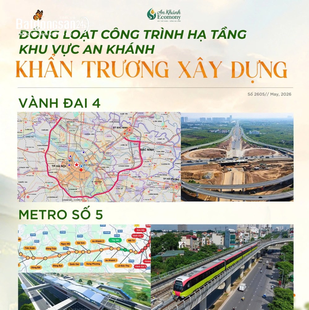 Bán Liền kề - Shophouse 71m² tại An Khánh Economy, Hoài Đức – View công viên – Giá 16.x tỷ.